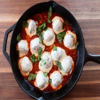 Hot and Cheesy Baked Meatballs image