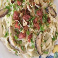 Italian Sausage and Vegetables with Gorgonzola Cream Sauce_image