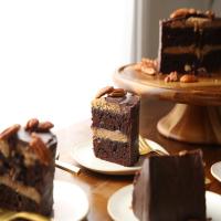 New Orleans Double-chocolate Praline-fudge Cake image