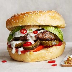 Lamb kebab burger image