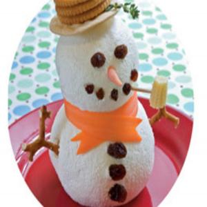 Frosty the snowman cheese ball image