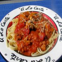 Mushroom-Beef Spaghetti Sauce image
