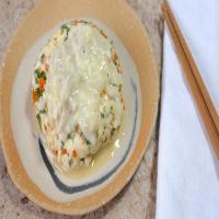 Steamed Tofu Balls With White Sauce_image