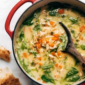 Lemon Chicken Soup with Orzo - Pinch of Yum_image