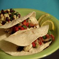 Grilled Halibut Tacos With Roasted Tomato & Tequila Salsa image