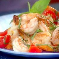 Shrimp with Basil, Garlic, and Tomatoes image