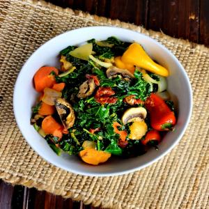 Kale and Mushroom Stir-Fry image