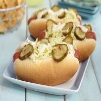 Wasabi-and-Napa Cabbage Hot Dogs image