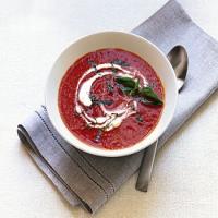 Roasted Red Pepper Soup with Orange Cream_image