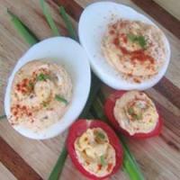 Smoked Salmon Deviled Eggs and Tomatoes image