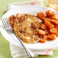 Pecan Turkey Cutlets with Dilled Carrots image