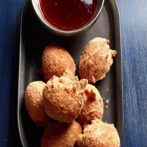 Doughnut Holes With Strawberry Syrup_image