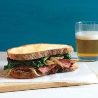 Steak Sandwiches with Sauteed Mushrooms and Spinach image