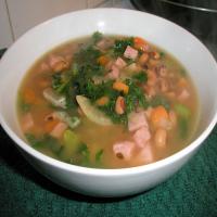 Black Eyed Pea Soup With Ham and Greens image