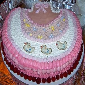 Beautiful Baby Girl Bib Cake image