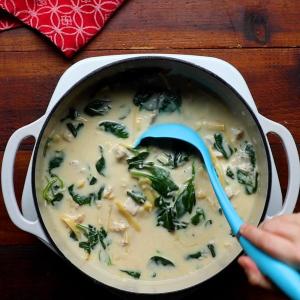 Easy One-Pot Chicken Alfredo Soup Recipe by Tasty image