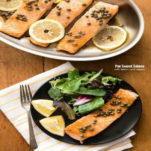 Pan Seared Salmon with Capers and Lemon_image