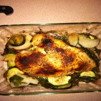 Roasted Chicken With Potatoes and Spinach_image