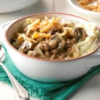 Beef and Mushrooms with Smashed Potatoes_image