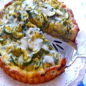 Zucchini Tart With Gruyere Cheese and Herbs_image