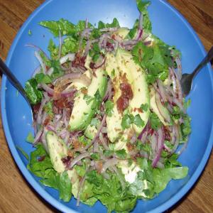 Avocado Salad With Black Olive Dressing_image