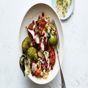 Roasted-Vegetable and Brown-Rice Bowls image