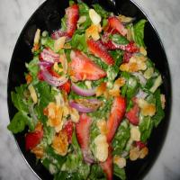 Strawberry Spinach Salad With Creamy Raspberry Dressing image