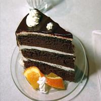 Chocolate Fudge Cake with Vanilla Buttercream Frosting and Chocolate Ganache Glaze_image