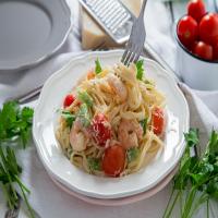 Healthy Shrimp and Pasta Alfredo image