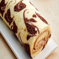 Chocolate-and-Vanilla Marble Roulade image