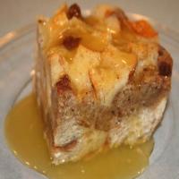 Custard Bread Pudding with Bourbon Sauce_image
