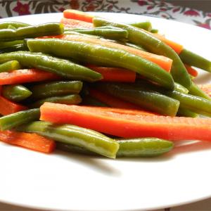 Honey Glazed Pea Pods and Carrots image