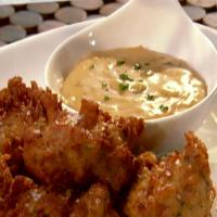 Hammed-Up Fritters with Manchego Cheese Sauce_image