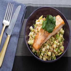 Pan-Seared Salmon & Farro Salad Recipe - (4.2/5) image