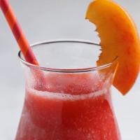 Raspberry Peach Frozen Sangria Recipe by Tasty_image