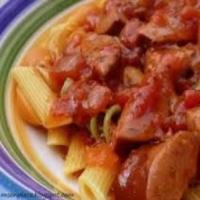Smoked Sausage, Peppers and Tomatoes with Pasta image