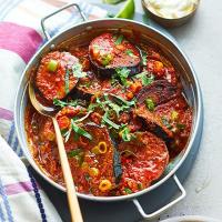 West Indian spiced aubergine curry image