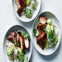 Soy-Glazed Chicken Breasts With Pickled Cucumbers image