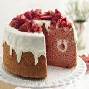 Strawberry Rhubarb Chiffon Cake_image