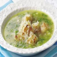 Spring Onion Soup with Garlic Croutons image