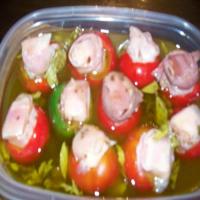 Pickled Stuffed Cherry Hot Peppers image