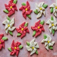 Poinsettia Pinwheel Cookies image