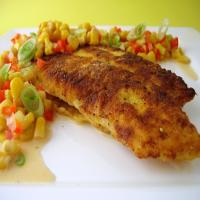 Southern-Cornmeal Crusted Catfish With Crunchy Corn Relish_image