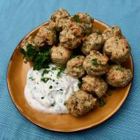 Keto Turkey Meatballs with Sour Cream-Horseradish Dip_image