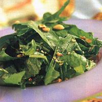 Dandelion Salad with Warm Hazelnut Vinaigrette_image