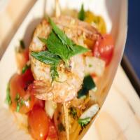 Grilled Shrimp Skewers with Fennel Chopped Salad image