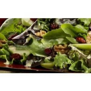 Baby Lettuces with Green Apple, Walnuts, and Dried Cranberries_image