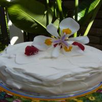 Tres Leches Cake With Raspberries image