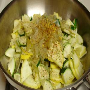 Summer Squash (Green and Yellow), Garlic, Onion, Lemon Zest image