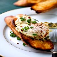 Eggs Poached in Buttery Sorrel Sauce image